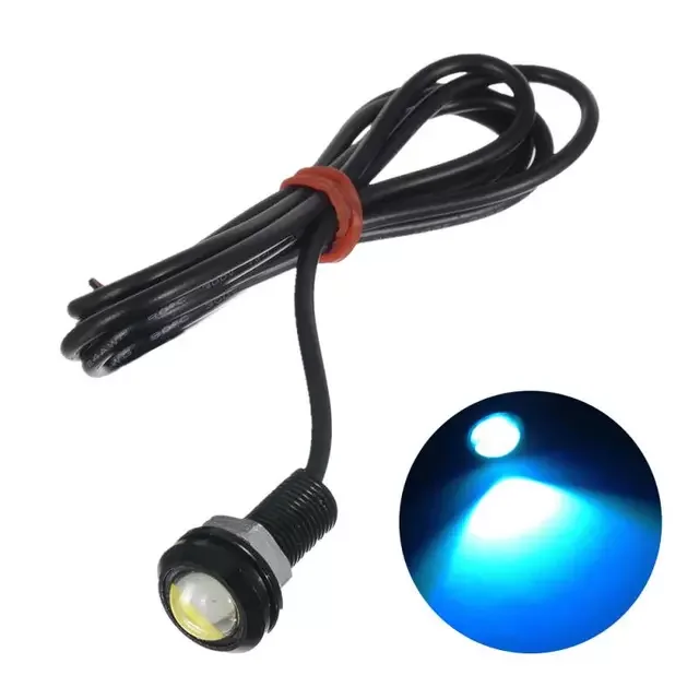 

Motorcycle Tools 12V 24V 18MM Car LED Eagle Eye Light Car Fog DRL Day time Reverse Parking Signal Yellow Amber Blue White Red Ea