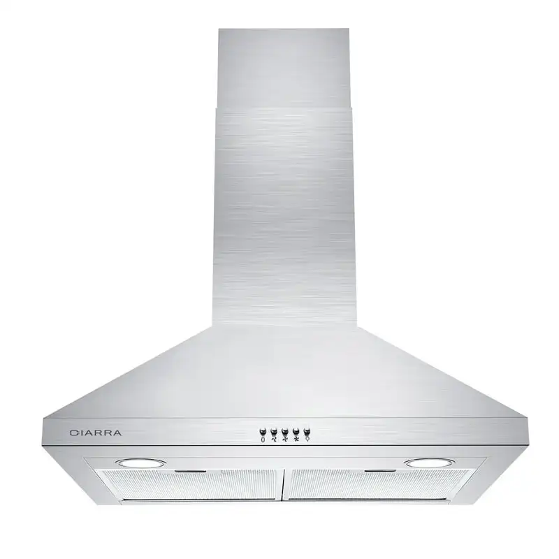 

Mount Range Hood 30 inch 450CFM with Push Button, Stainless Steel CAS206P75