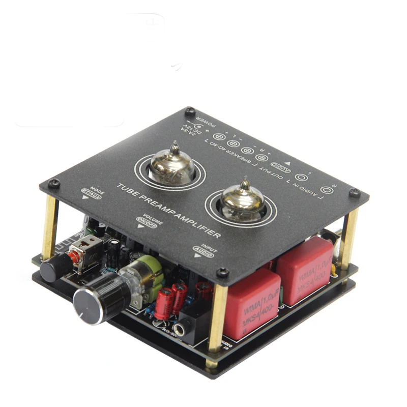 

2.0 High Power Fever Small Power Amplifier Pre-stage 6J2 Tube Amplifier Hifi Auido Amp Speaker Sound Amplifier Home Theater DIY