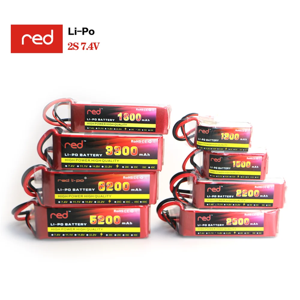 2S 7 4 V 1300 1500 1800 2200 3000 3300 4000 4200 mAh 25C 35C радиоуправляемый самолет литий-полимерная