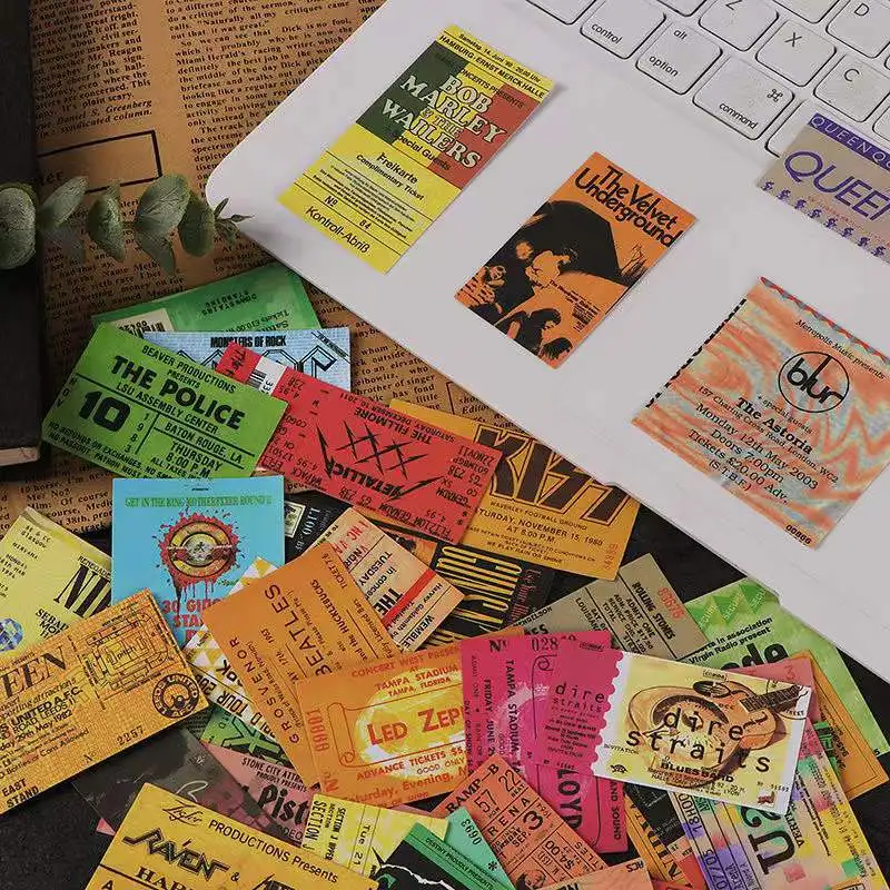 43 шт. в наборе билет стиле рок-группы водонепроницаемая фотосессия Цветочная