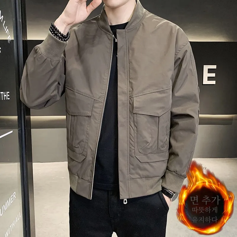 Модная куртка с утолщенным бейсбольным воротником на флисовой подкладке Xs Young Man