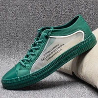 canvas mens sneakers trend summer new thin one foot casual mesh all match breathable flat mesh panel shoes vulcanized shoes men