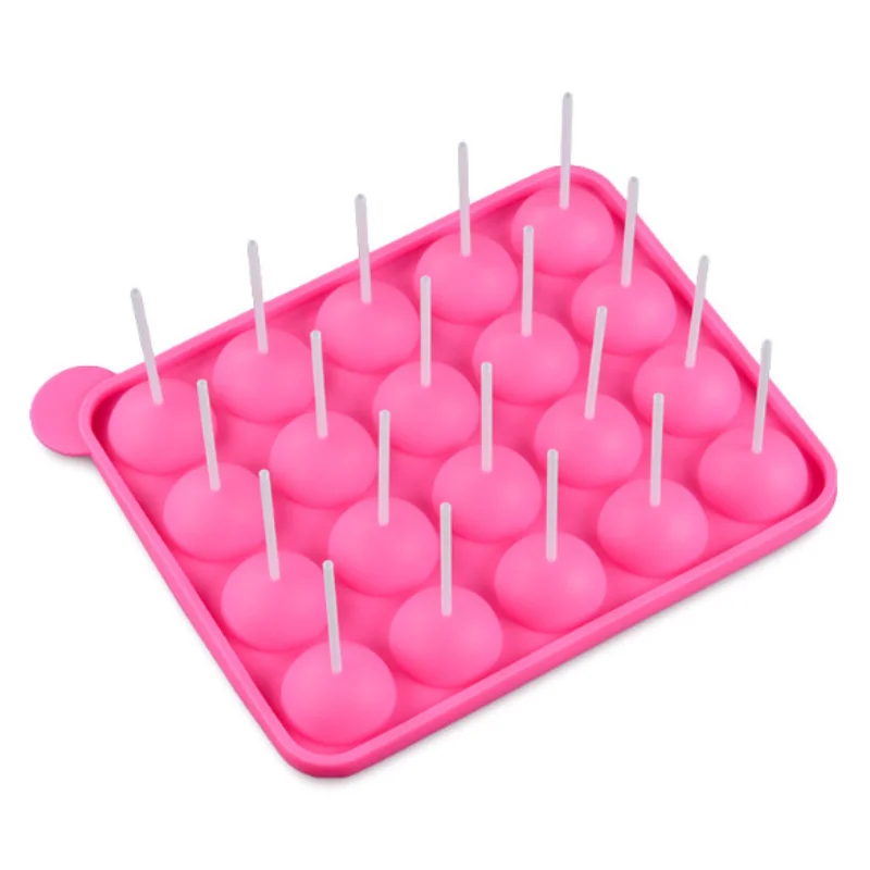

20 Holes Lollipop Mold Cake Pops Mold Chocolate Candy Silicone Mold Pop Lollipop Maker Tool Cake Baking Mold Moule A Gateaux