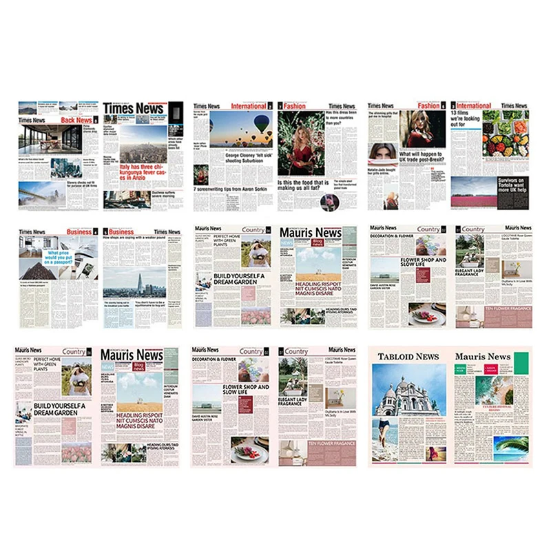 

9Pcs/set 1:12 Dollhouse Miniature Colored Newspaper Model Living Scene Decor Toy Doll House Accessories