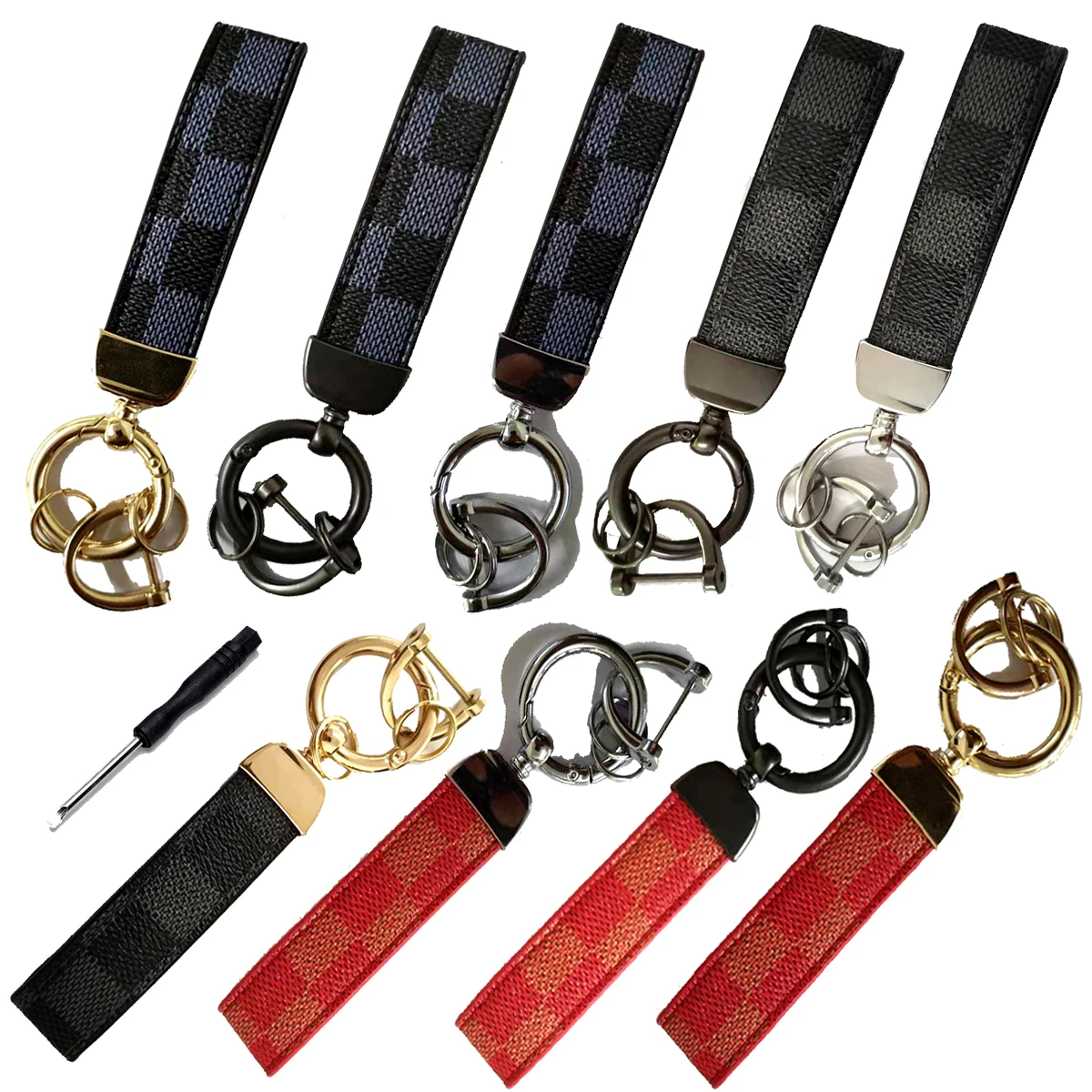 

New Fashion Leather Keychain Men Women Metal Key Ring Pendant CarWaist Wallet Accessories Jewelry for Friend Gifts Wholesale