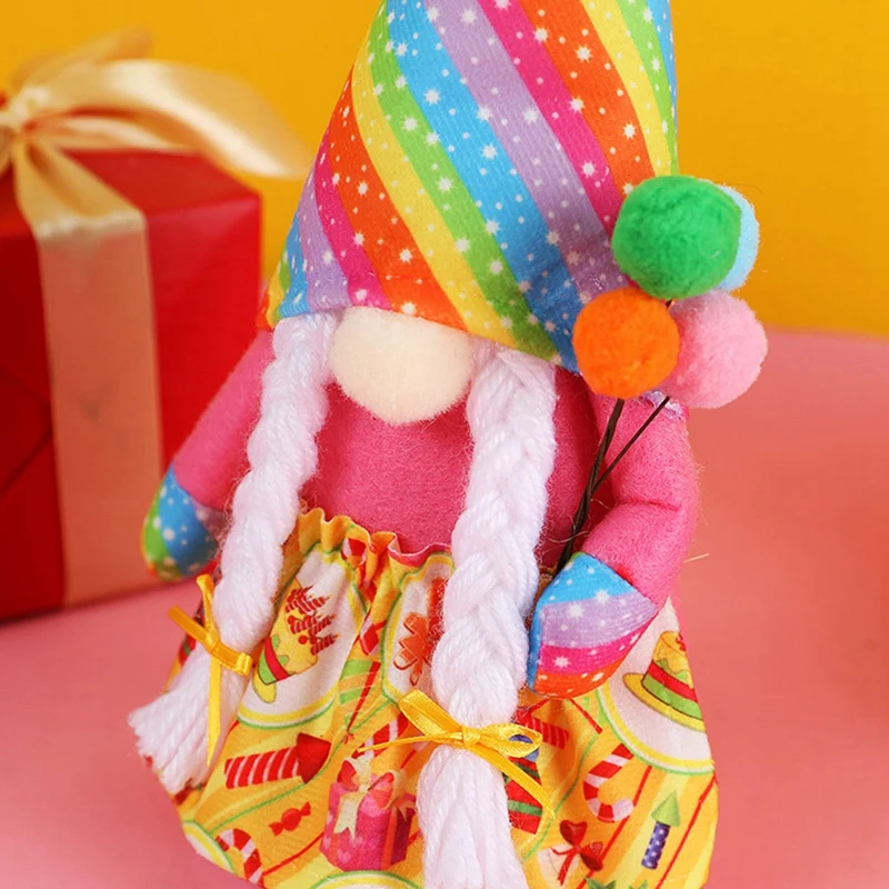 Цельная Радужная шляпа безликая кукла Рудольфа украшения для дня рождения