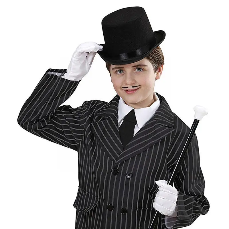 

Black Top Hat Magician Hat Costume Gentleman Tuxedo Formal Headwear Ringmaster Hat For Theatrical Plays Musicals Magician P T6l8