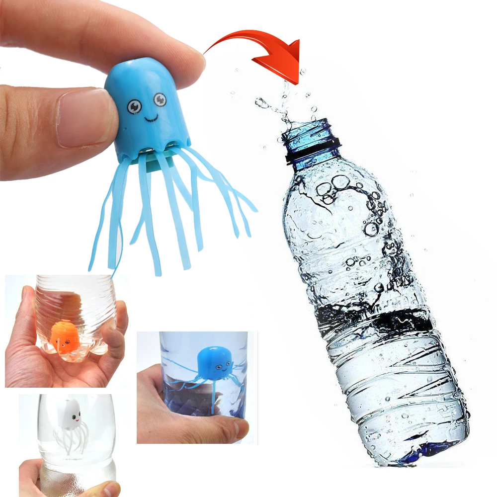 

1pc Magical Cute Jellyfish Magic Tricks Octopus Swim In Bottle Illusion Magica Funny Toys for Children Kids Educational Science