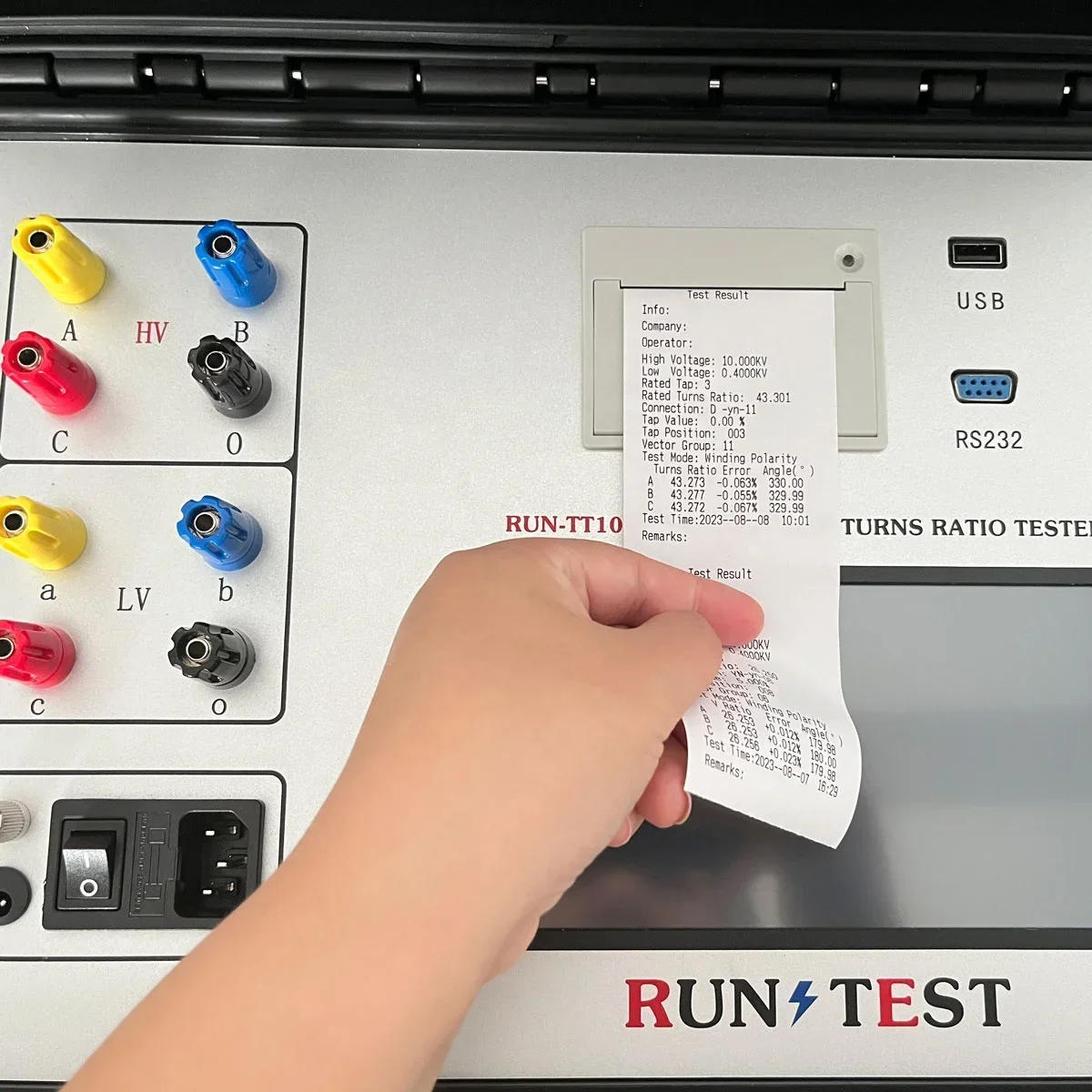 Портативный настоящий 3-фазный измеритель TTR трехфазный цифровой тестер