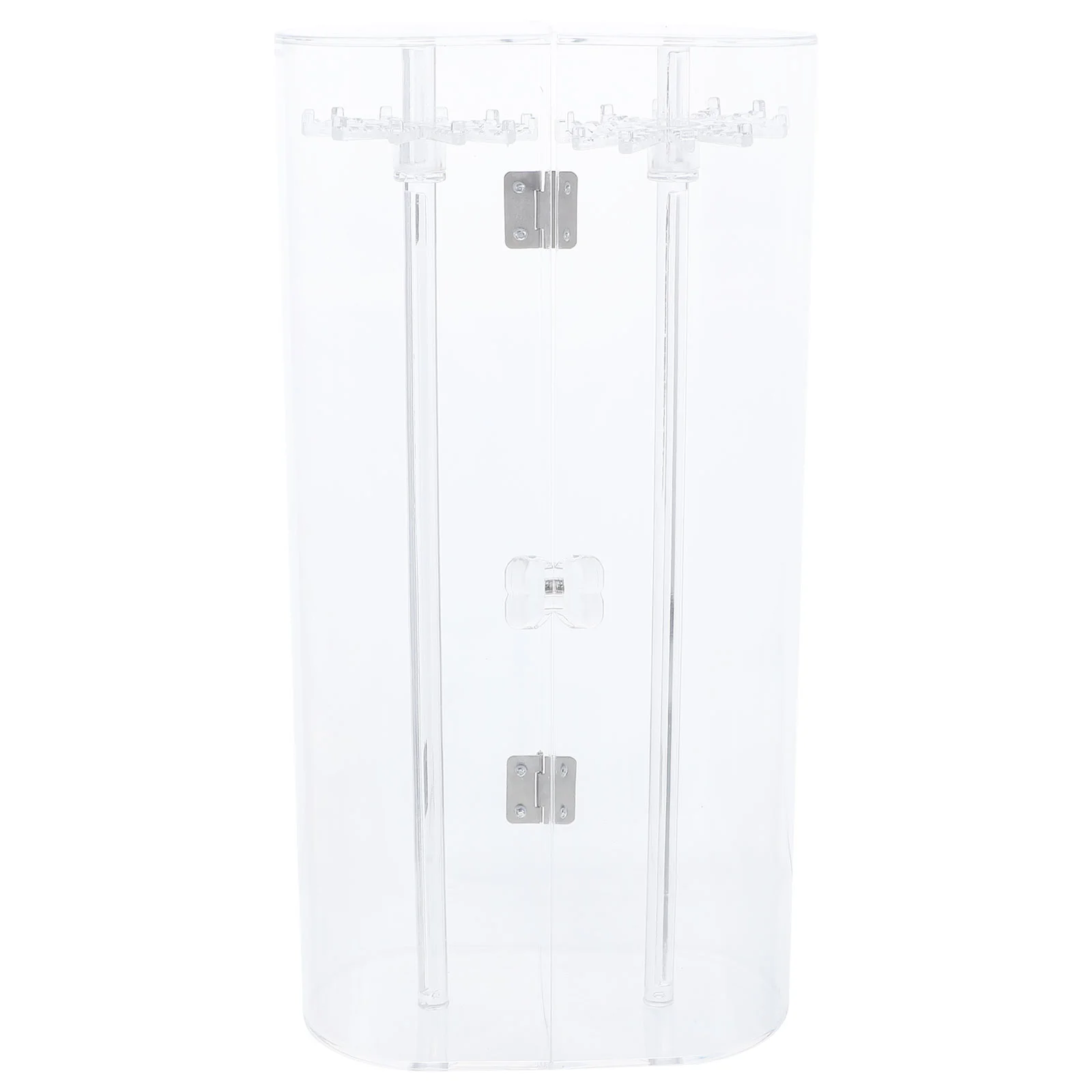 

Hanging Type Jewelry Holder Transparent Display Stand Clear Acrylic Pendant Organizer With Rotating Hook