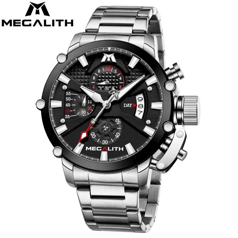 

MEGLAITH Men's Quartz Wrist Watches Top Brand Luxury Sports Watch Men Military Waterproof Luminous Date Watches Clock Male 8219