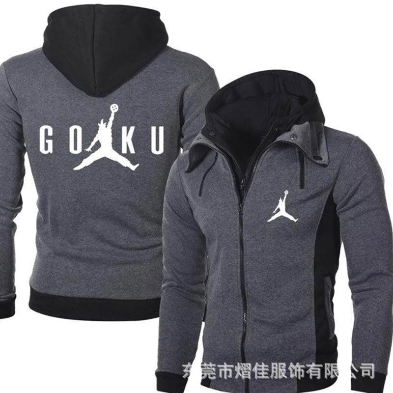 

Новинка 2022, мужская одежда GOKU, свитшот, повседневная мужская куртка, флисовые теплые толстовки, качественная спортивная одежда в стиле Хара...
