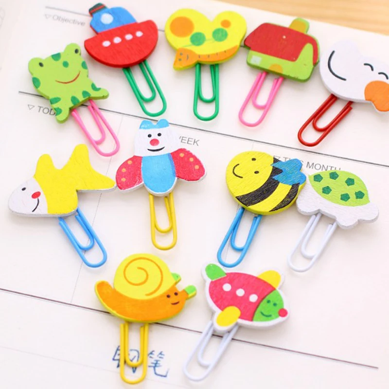 30 Pcs Mini Wood Bookmark Bookmarks Creative Teachers Students School Office Supplies Stationery Paper Clips |