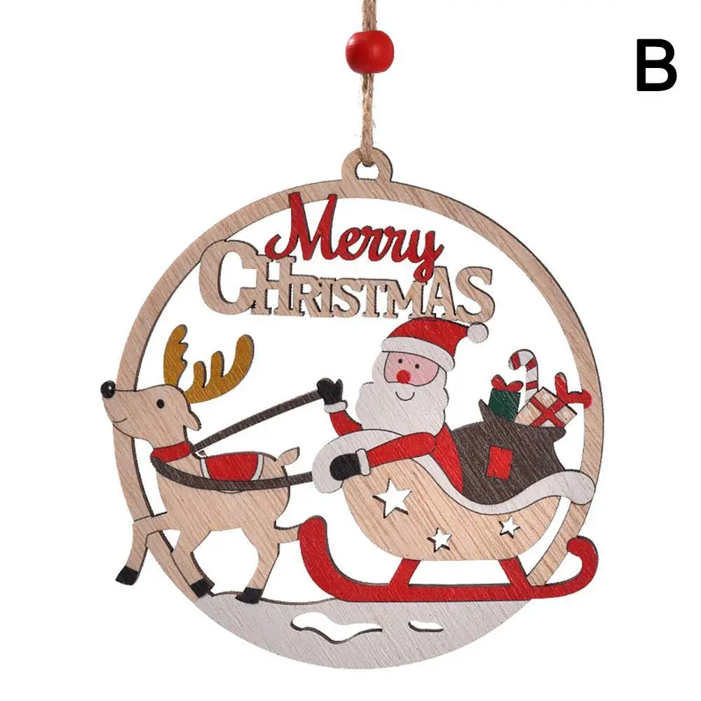 2024 рождественские деревянные подвески подвесные украшения для рождественской