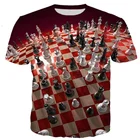 Новое поступление популярная крутая Новинка шахматы для мужчин и женщин 3D печать стиль Харадзюку футболка повседневные топы