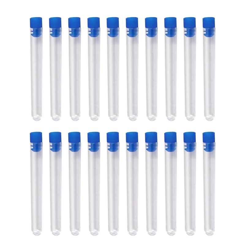 

20 Pieces Transparent Hard Plastic Tubes for Schools Scientific Reasearch R7UA