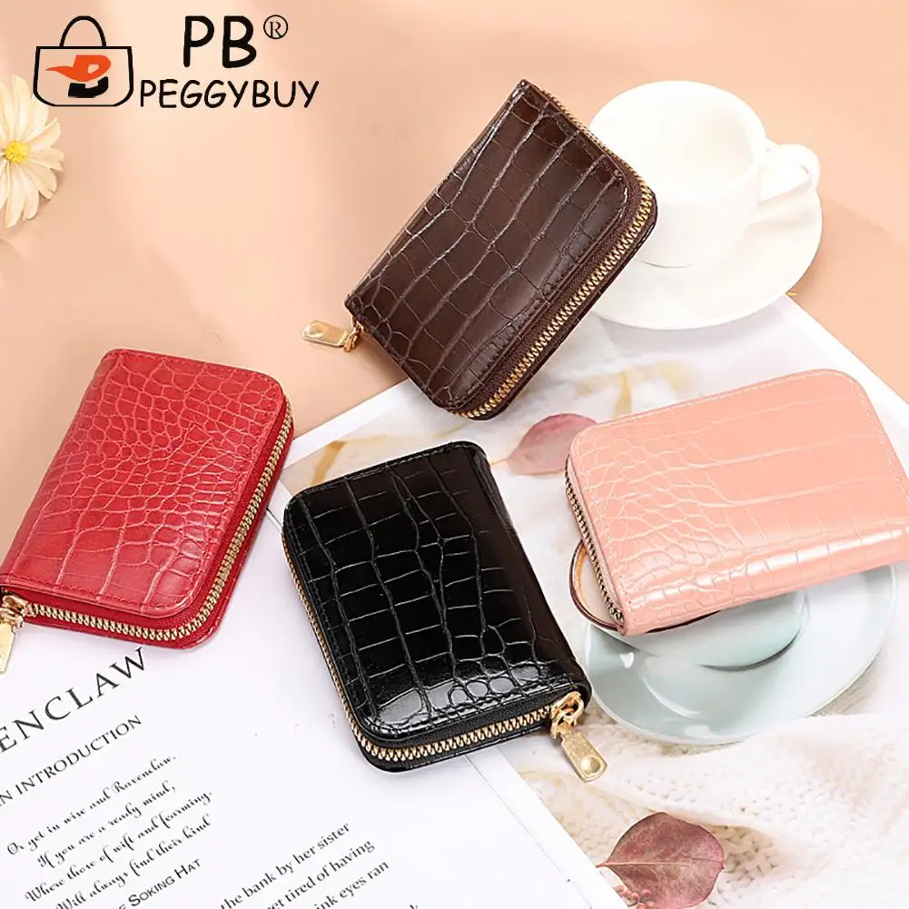 Портативный Женский кошелек из искусственной кожи с крокодиловым принтом модный