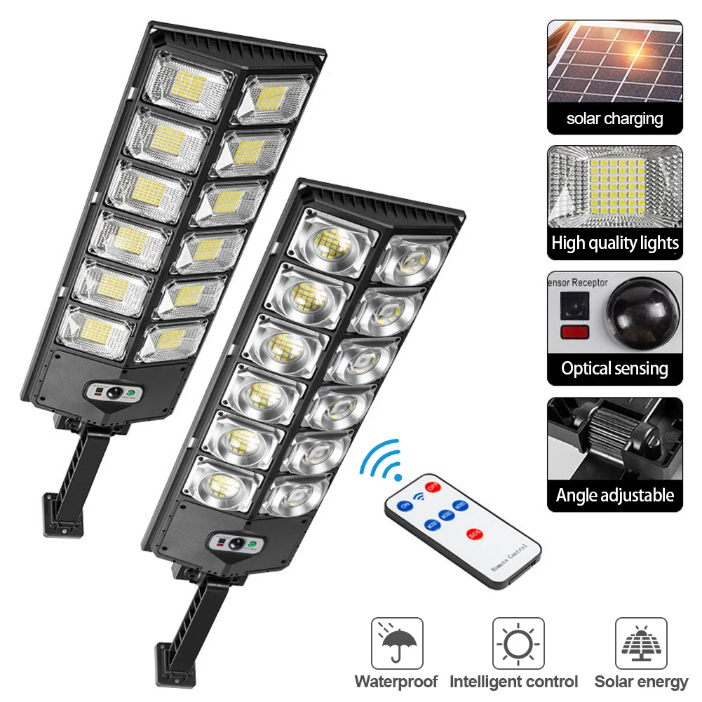 

Floodlighting Solar Street Lamp Outdoor Garden Solar Lamp with Control Waterproof Motion Sensor 3 Light Mode Security Lighting