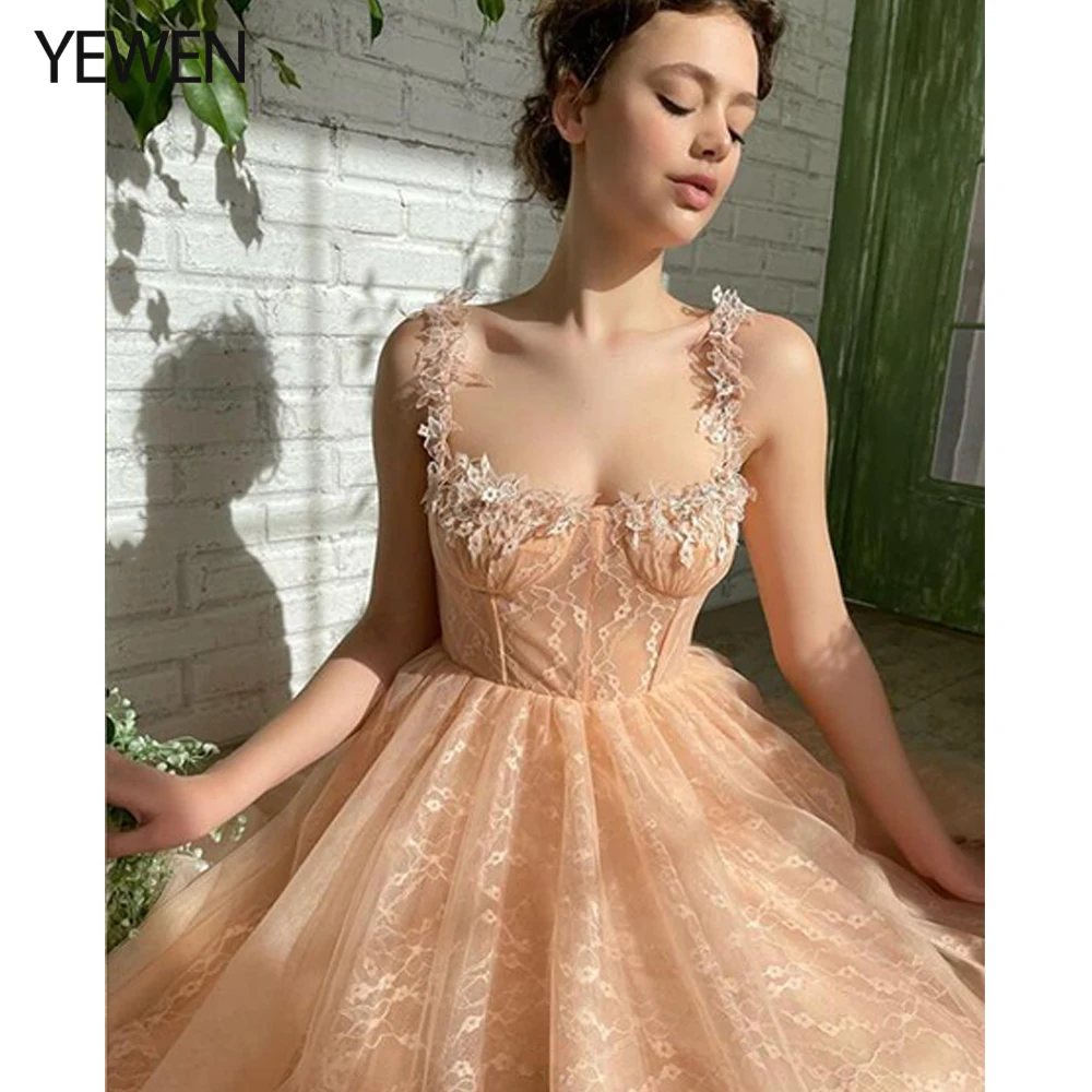 

2022 Series A Suspender Candy Color Long Engagement Dress Sleeveless Beaded Petals Elegant Prom Party Dress Women Vestidos