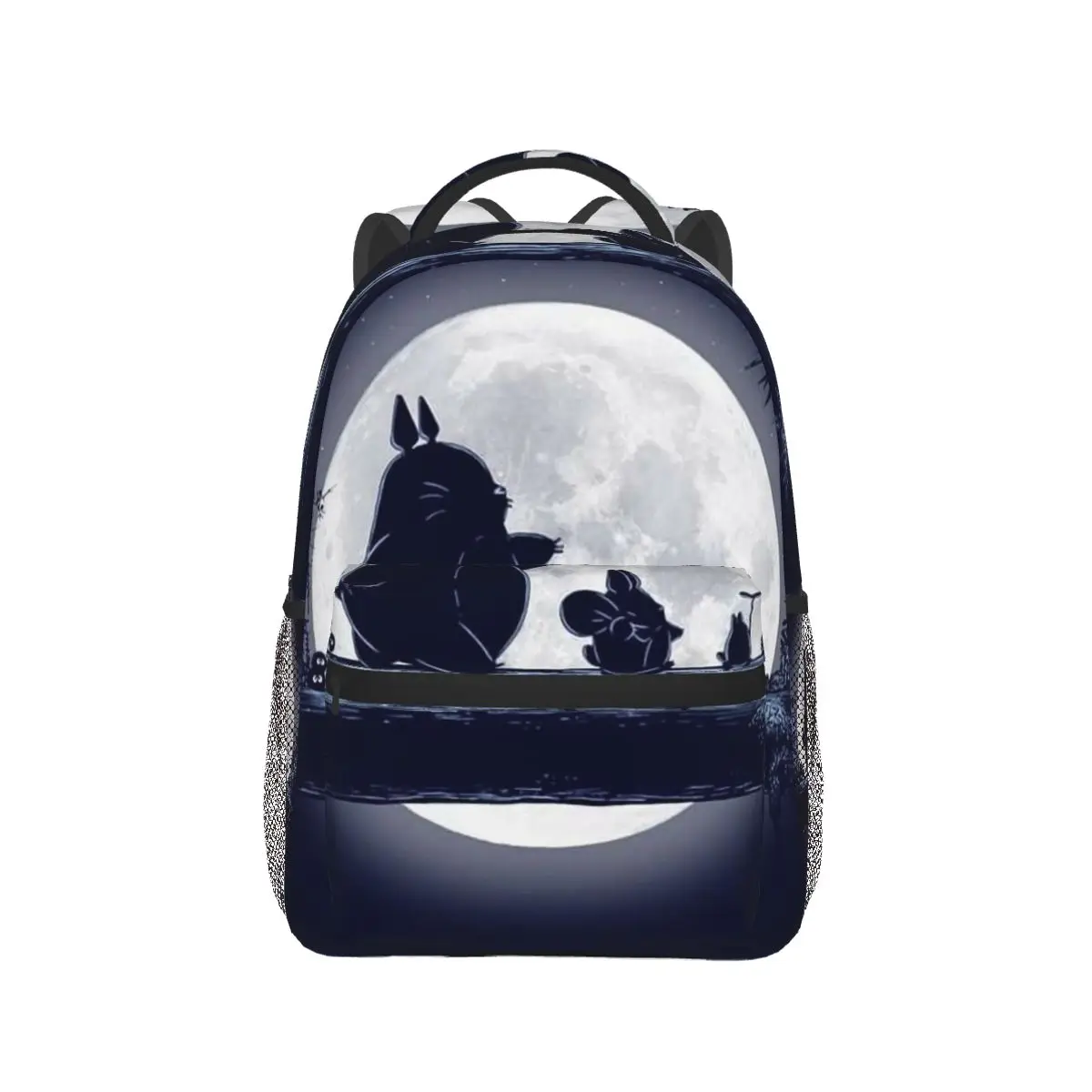 

Back To School Black Night Kawaii Cool Backpack School Boy Girl My Neighbor Totoro Anime Travel Backpack
