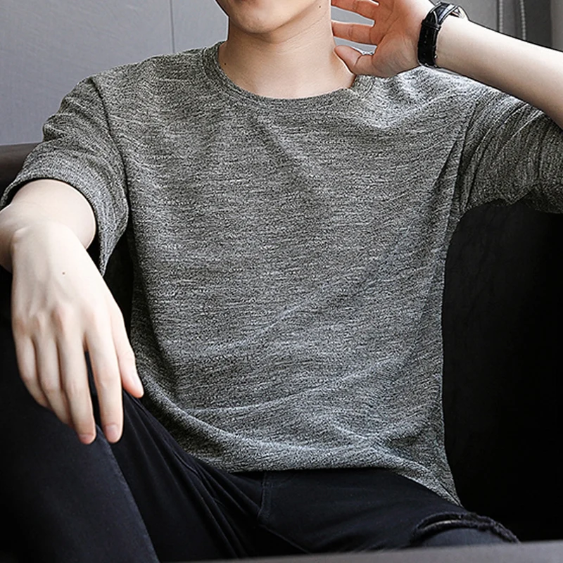 

Casual O Neck Men T-shirt Summer Short Sleeve T-shirts Man Clothing Solid Polyester Oversized T Shirt Black Tops Male T Shirts