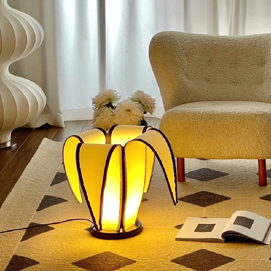 

Nordic Creativity Banana Lights Led Floor Lamp Living Room Home Decor Standing Table Light Bedroom Bedside Sofa Atmosphere Lamp