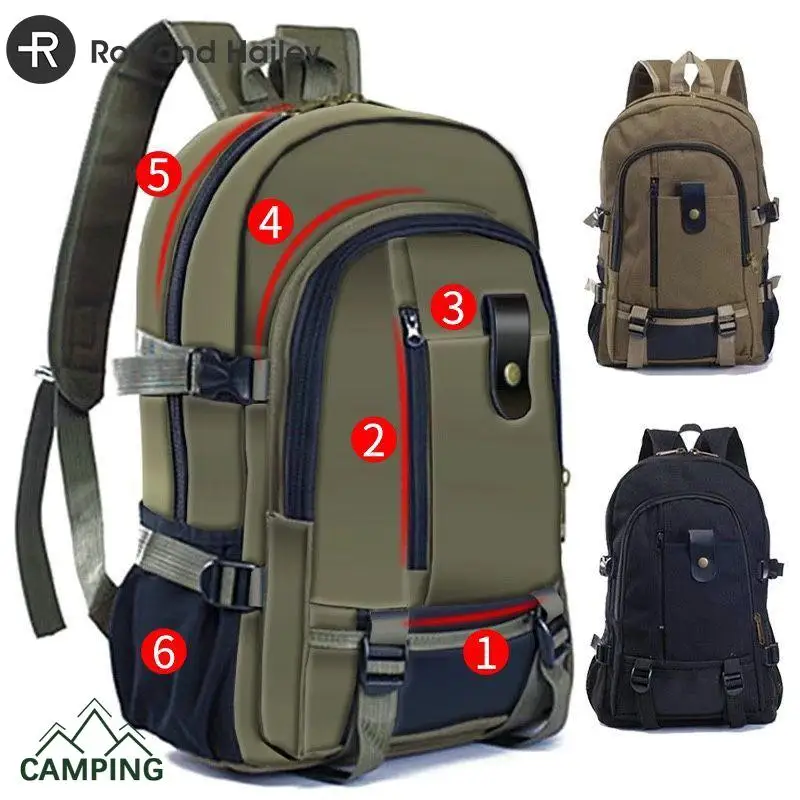 

Computer Bag 2023 NewMountaineering Bag Backpack For Men Canvas Large Capacity High School Backpacks Outdoor Travel Camping Bag