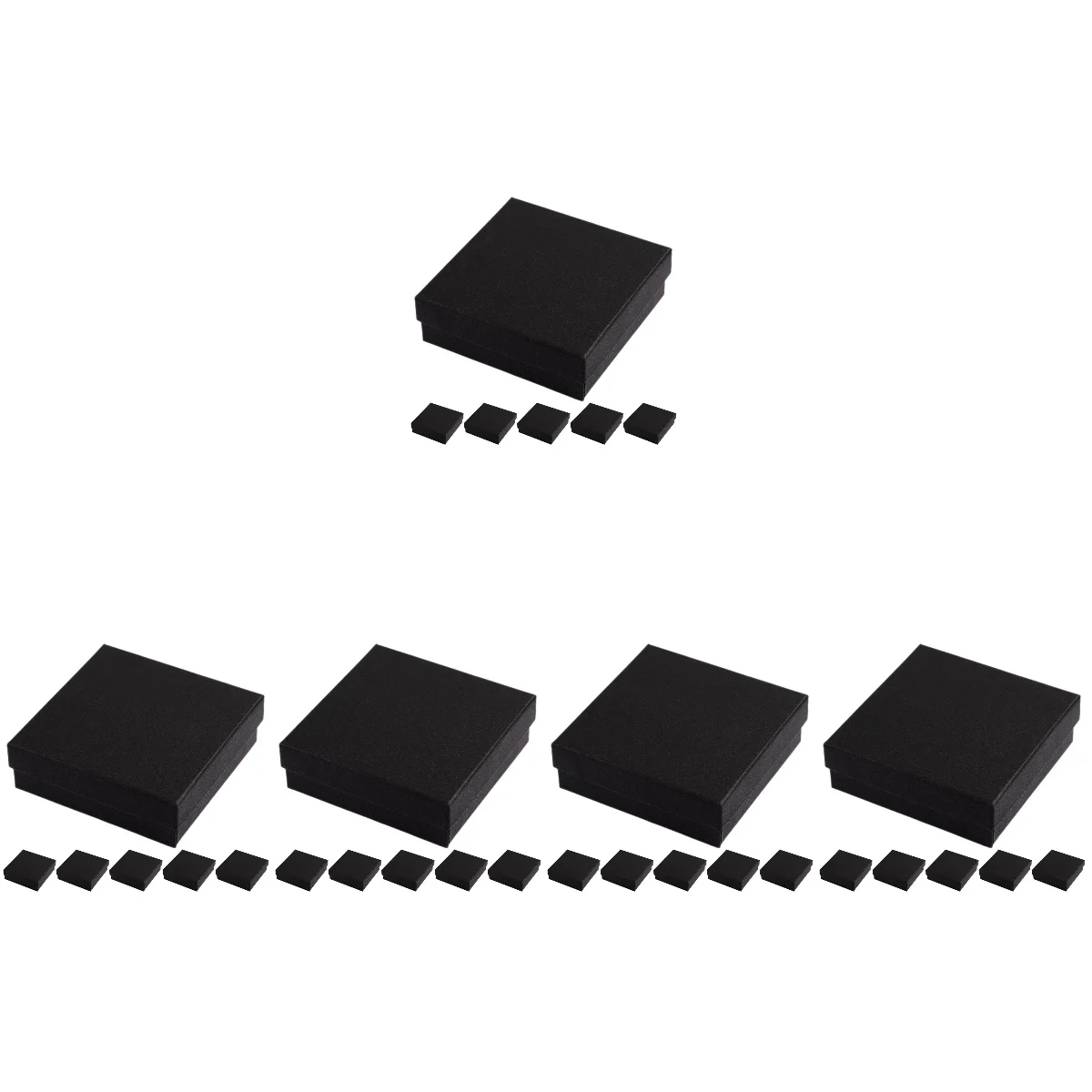 

Пустая Подарочная коробка для украшений, 30 шт., упаковочная коробка для колец, ожерелий, герметичная упаковка для украшений с поролоновой подкладкой