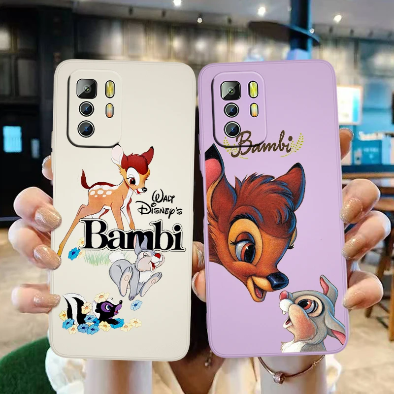 

Disney Bambi Cartoon Phone CaseFor Xiaomi Redmi Note 11 11S 10 10S 9 9S 9T 8 8T 7 5 Pro 4G 5G Liquid Candy Color Shell Fundas