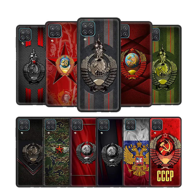 

Cover Case for Samsung Galaxy A01 A02 A02s A03 A03s Core A11 A12 A13 A21s A23 5G Cell Soft Phone Shell USSR Flag Soviet Union