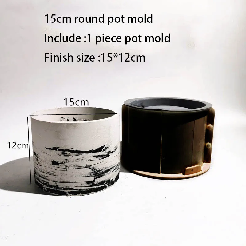 Силиконовые формы для горшков Terrazzo большие контейнеры бетонных цементов и