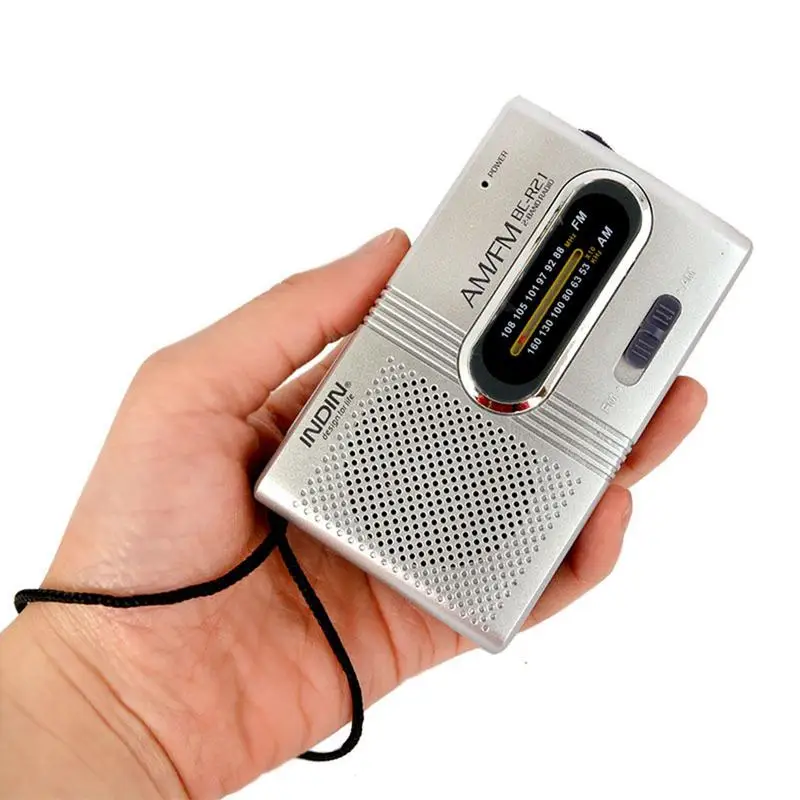 1PC NEW Portable Mini Radio Handheld Dual Band AM FM Music Player Speaker With Telescopic Antenna Outdoor Radio Stereo