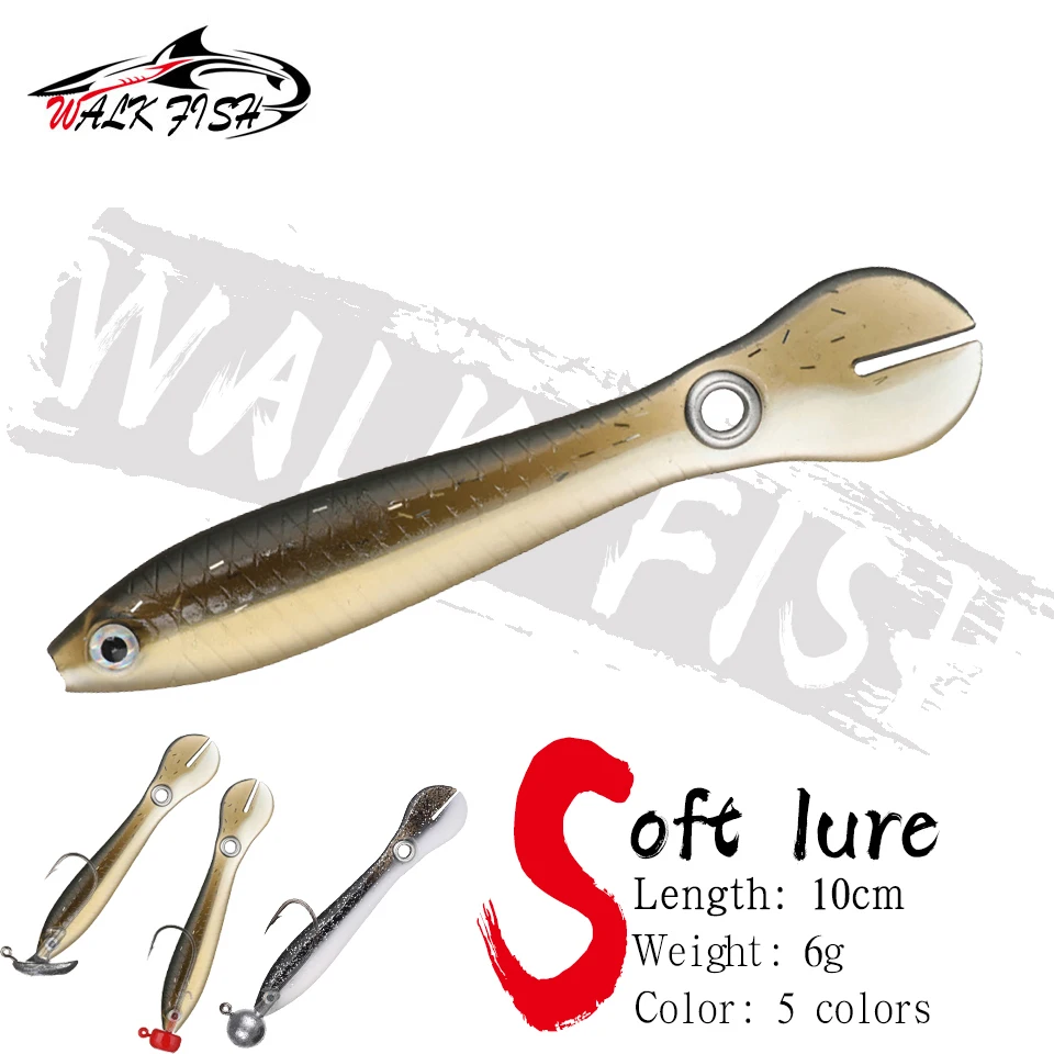 WALK FISH мягкая рыболовная приманка 1 шт. воблеры 2 г/6 г силиконовые креветки черви
