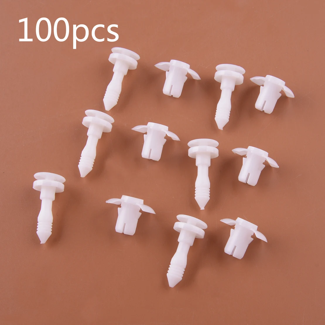 

100Pcs Door Lower Trim Panel Retainer Push Clip Pin Rivet Fastener Into 9mm Hole Fit for Ford Lincoln Town W704958S300 A19511