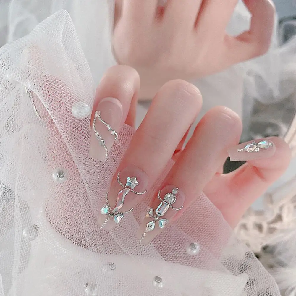 100 шт./упаковка блестящие искусственные кристаллы для ногтей