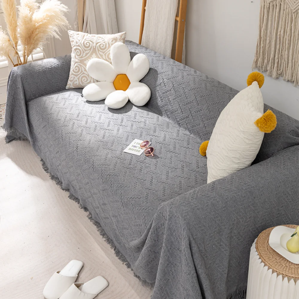 

Cotton Linen Sofa Towel Anti-cat Scratch Pad Sofa Cover All-purpose Slipcover for Couch Futon Recliner Outdoor Camping Blanket
