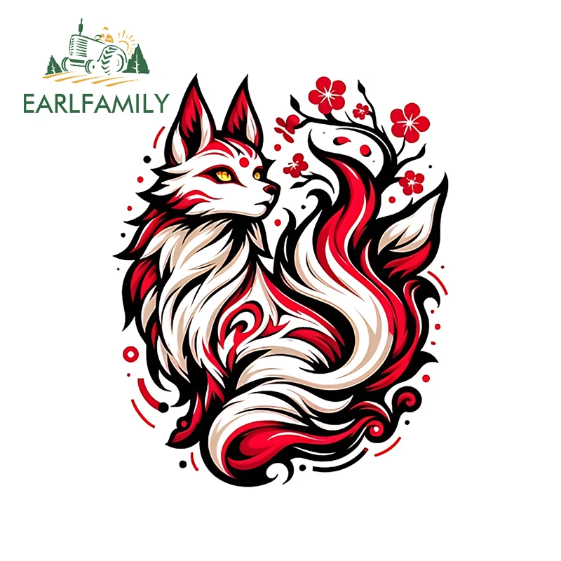 

EARLFAMILY 13 см × 9,2 см для японских китайских художественных автомобильных наклеек, классные Индивидуальные дизайнерские наклейки, таинственный кондиционер воздуха