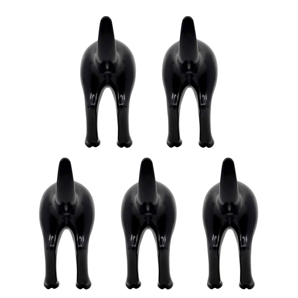 

5 Pcs Tail Decorative Hook Clasps Towelling Robe Animal Practical Abs Tie Sundries Pothooks Hanging Shape Hanger