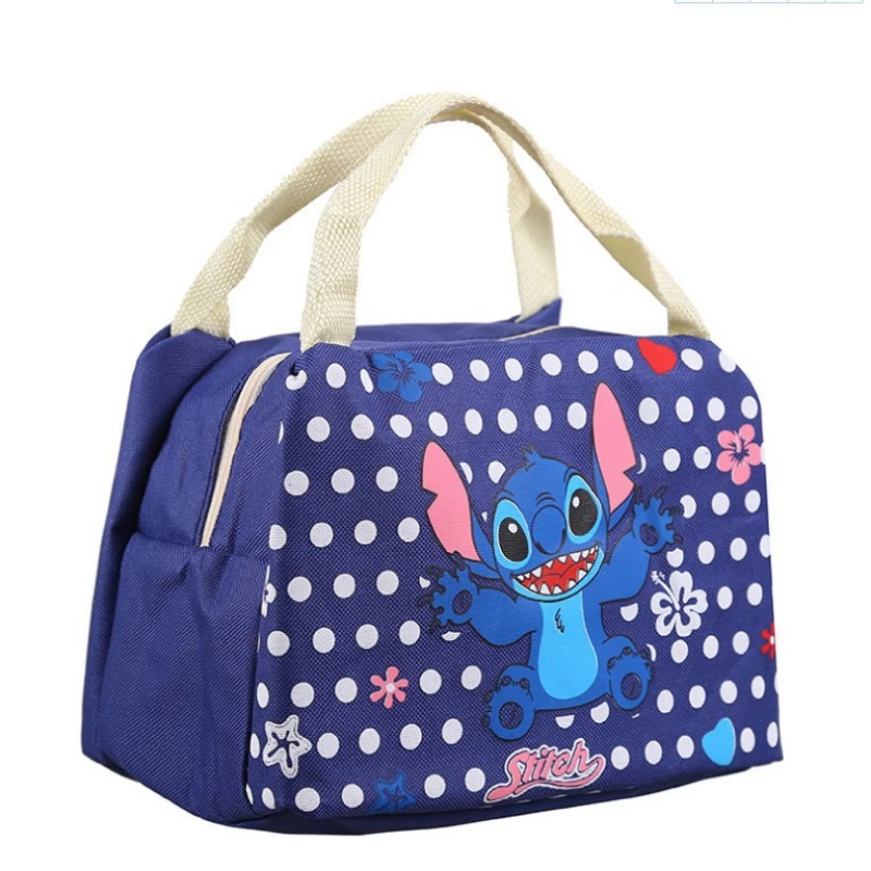 

Disney Bag Stitch Thermal Bag Outdoor Portable Bento Bag Fashion Cartoon Oxford Cloth Waterproof Thermal Lunch Box Bag Lunch Bag
