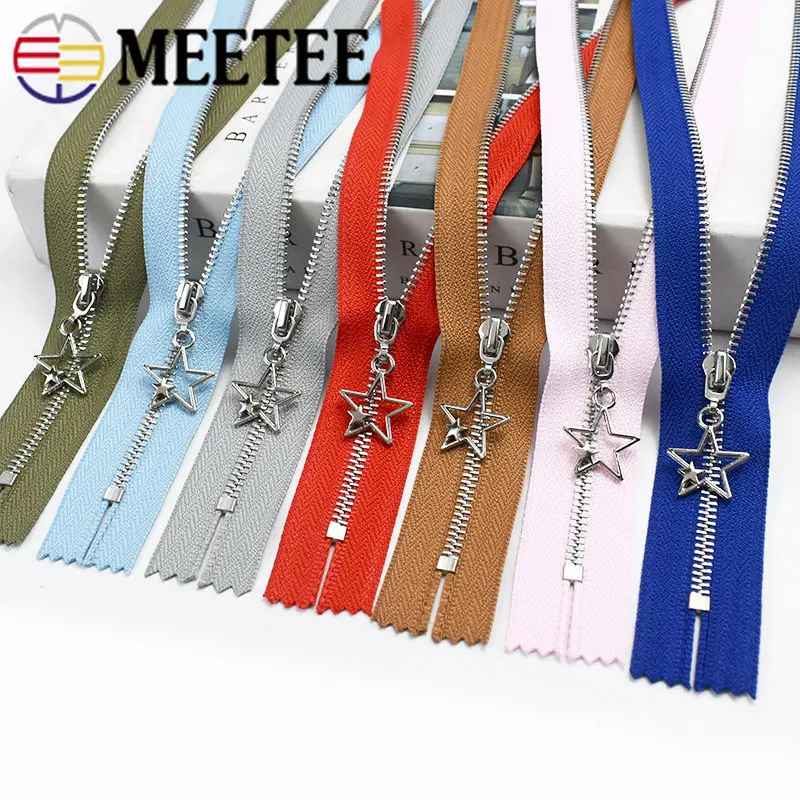 

2/5Pcs 3# 15/18/20/25/30cm Metal Zippers for Sewing Close-End Zipper Repair Kit DIY Bags Decoration Zipper Clothing Accessories