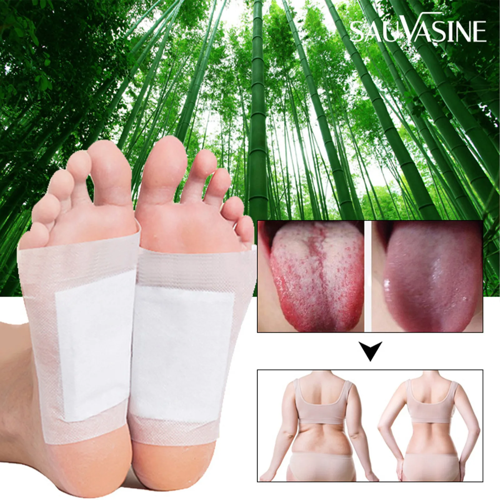 

Бамбуковые подушечки для ног с древесным углем, органические подушечки для ног с бамбуковым уксусом и имбирным порошком, подушечки для ног ...