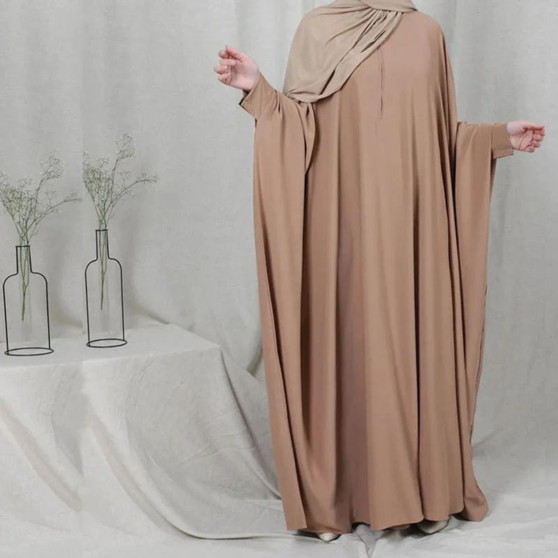 Butterfly Abaya High Quality Nida Wtih Zipper Front EID Muslim Islamic Clothing Women Plus Size Ramadan Robe Long Prayer Dress