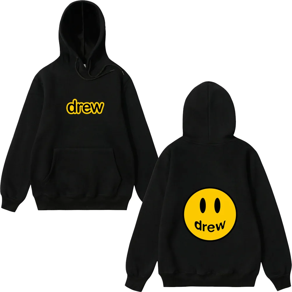 

DREW House Mens hoodies man Sweatshirts 100% cotton hoodie men streetwear Women brand harajuku Justin Bieber Smiley