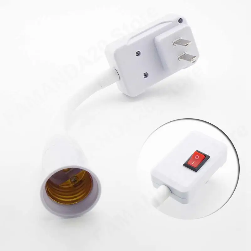 

E27 Light Bulb Socket Lamp Energy Saving Table Led Base With Switch US Plug Lamps Holder M20