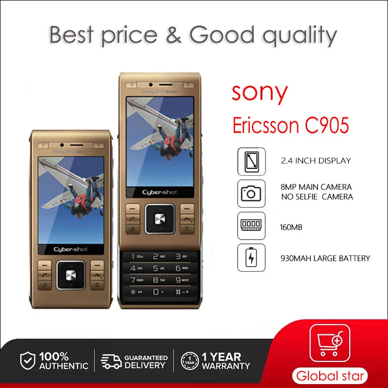 

Sony Ericsson C905 Refurbished-Original 2.4inches 8MP C905 C905c C905a Mobile Phone Cellphone Free Shipping High Quality