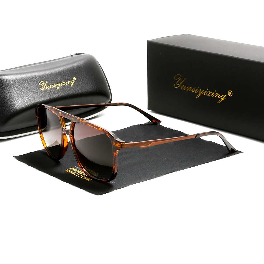 

2022 Summer Polarized Sunglasses Men Square Frame Sun Glasses Women UV400 Shades Vintage Fashion Eyewear Outdoor Sun Protection