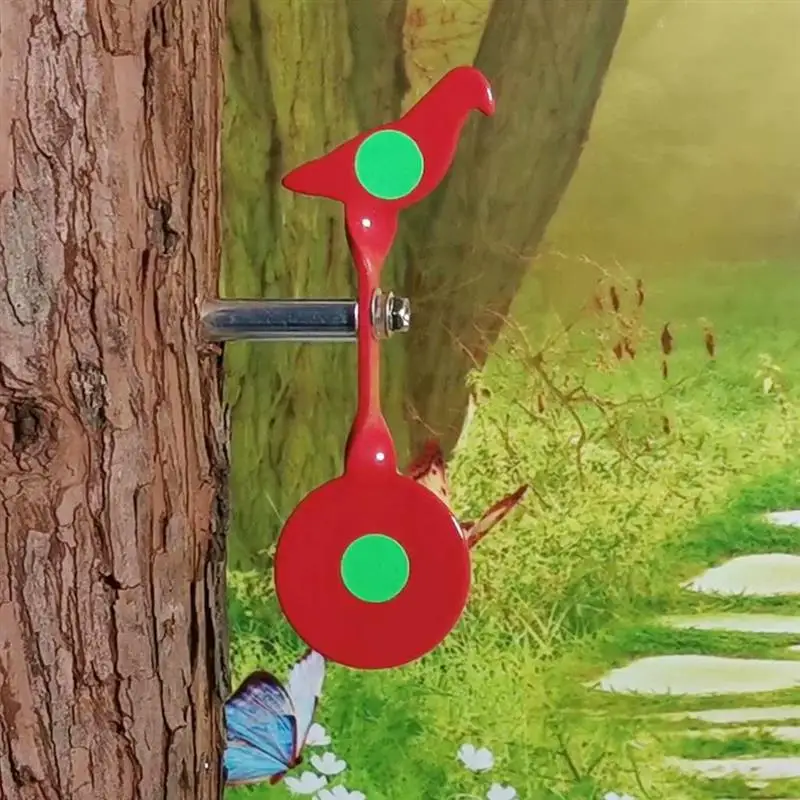 

Practice Alloy Hanging Shooting Target Red Bird Shooting Training Tree Target Practice for Garden Yard Shooting Supplies