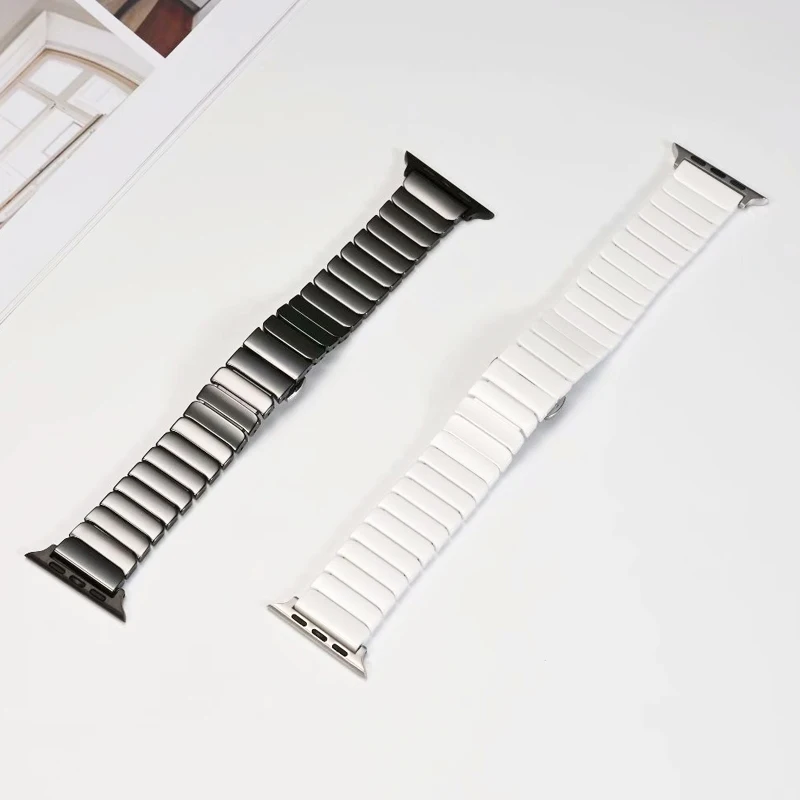 Ceramics Strap For Apple Watch Band 45mm 41mm 42mm 38mm 40mm 44mm Wristband Bracelet for iWatch Series 7 6 5 4 3 se Accessories