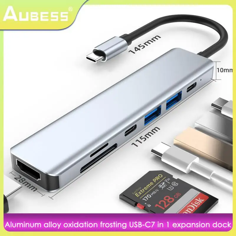 

7-port Expansion 7-in-1 Expansion Dock Usb Transfer Rate 5gbps Card Reader -4k Output Adapter Port Frosted Texture Usb Hub